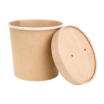 Compostable Paper Lids for Soup Cups FB166, FB168 | Fiesta | 500 Pieces 4
