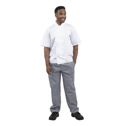Vegas Blue-White Checked Chef Pants XS | Whites 6