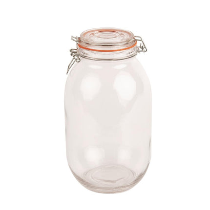 Airtight Preserving Jar with Rubber Seal and Clip | Vogue | 3L Capacity