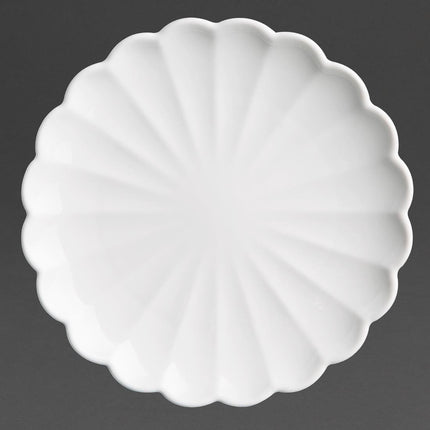 White Scalloped Plates 175mm | Olympia Bloom | Set of 6 6