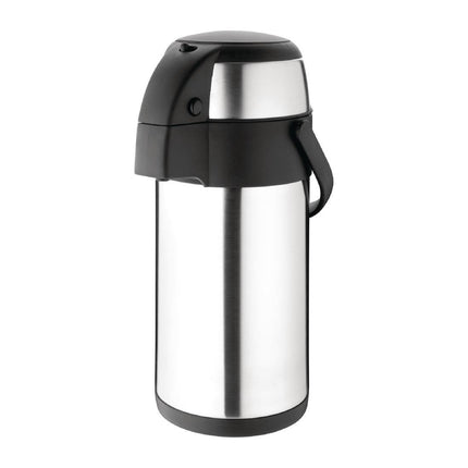 Stainless Steel Thermal Jug with Pump 3L | Olympia