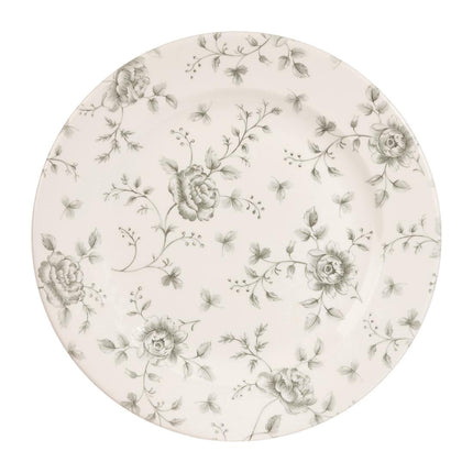Vintage Rose Chintz Grey 27.6cm Plate | Churchill Rose Chintz (6 pcs)