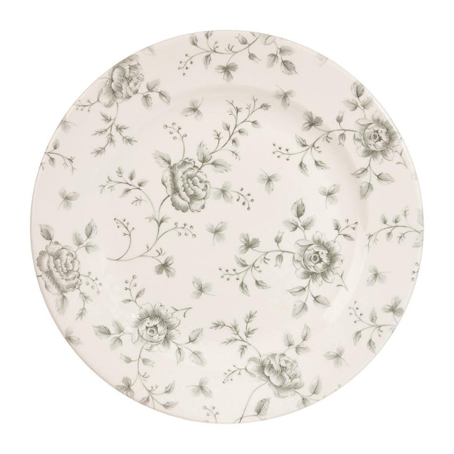 Vintage Rose Chintz Grey 27.6cm Plate | Churchill Rose Chintz (6 pcs)