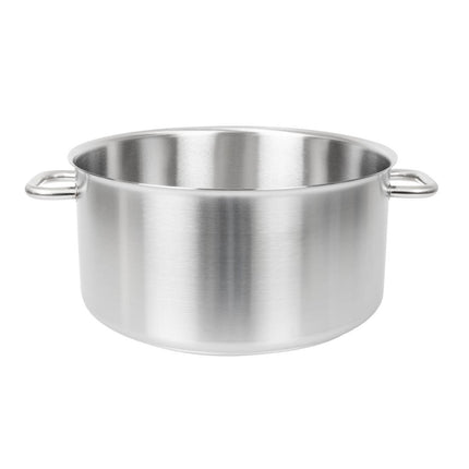 Induction Stainless Steel Low Cooking Pot 25L | Matfer Bourgeat Excellence