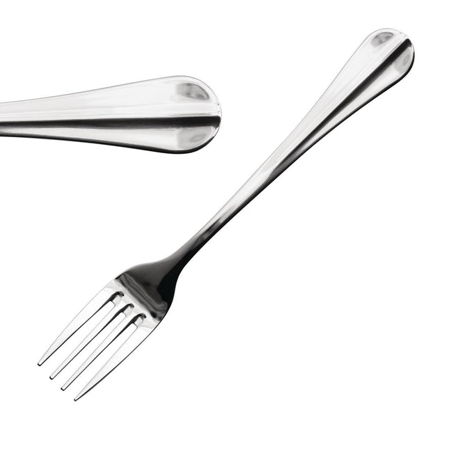 Dessert Forks Polished Stainless Steel 18/0 | Comas Granada | 12 Pieces