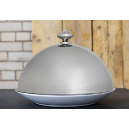 Stainless Steel Cloche 29.5 cm | APS | 18/0 High Gloss with Chrome Knob 8