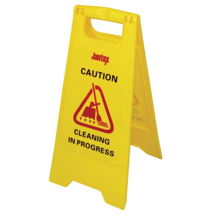 Foldable Warning Sign "Cleaning in Progress" | Jantex