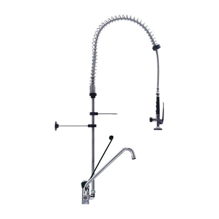 Low Gastro M Pre-Rinse Faucet Monobloc Swivel Handsfree | Stainless Steel