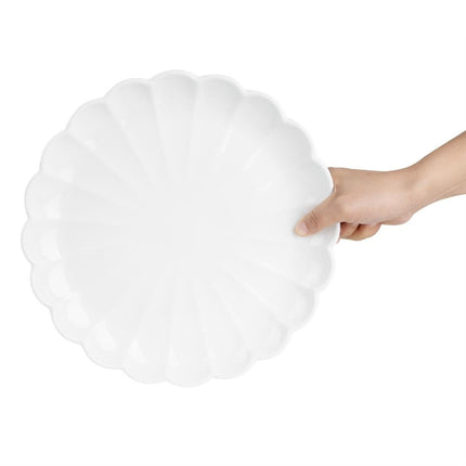 White Scalloped Plates 276mm | Olympia Bloom | Set of 4 6