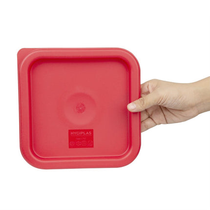 Square Lid Red Small | Hygiplas 2