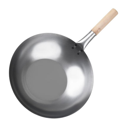 Soft Steel Wok with Flat Bottom 35.5cm | Vogue 3