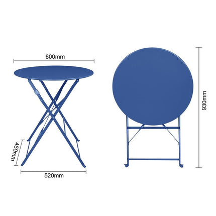 Perth Round Pavement Style Table Dark Navy | Bolero 6