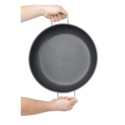 Aluminium Non-Stick Teflon Platinum Plus Paella Pan 35cm | Vogue 10