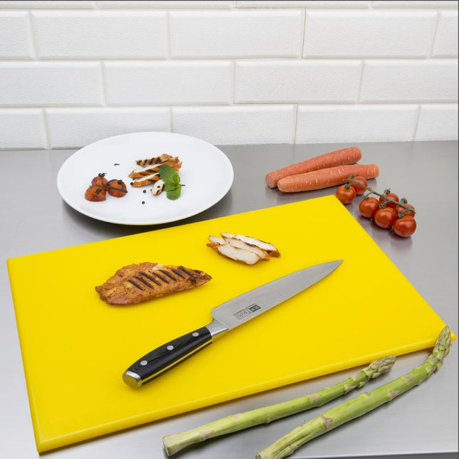 HDPE Cutting Board Yellow 450x300x12mm | Hygiplas 2