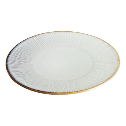 Grey Coupe Plates with Relief Edge 280mm | Olympia Drift | Porcelain 2