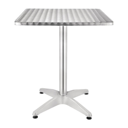Aluminium Table with Stainless Steel Top 60cm | Bolero