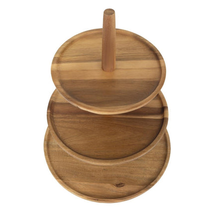 Acacia Wood Etagere 305mm Diameter x 395mm Height | Olympia Frames Series 7
