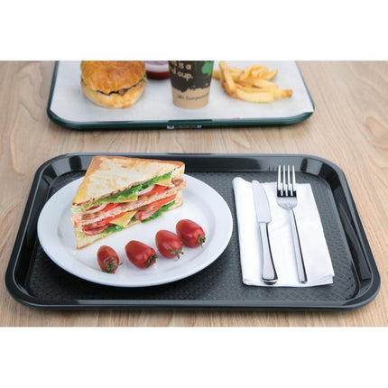 Kristallon Anti-Slip Serving Tray Charcoal | Olympia | 305 x 415 mm 4