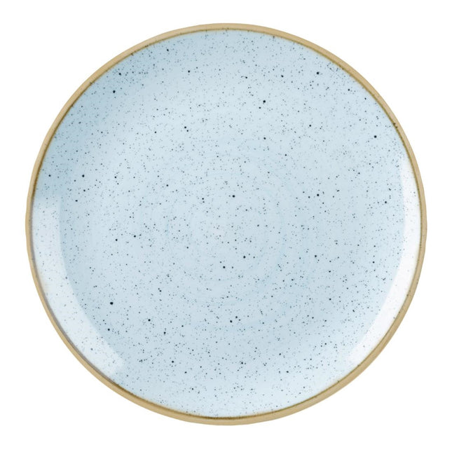 Evolve Coupe Plate 16.5cm Duck Egg Blue | Churchill Stonecast | 12 Pieces