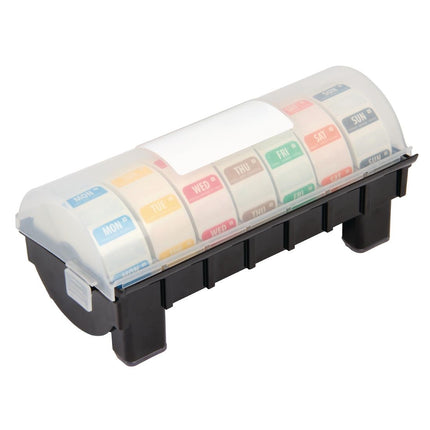 2.5cm Food Label Dispenser with Soluble Day Stickers | Hygiplas