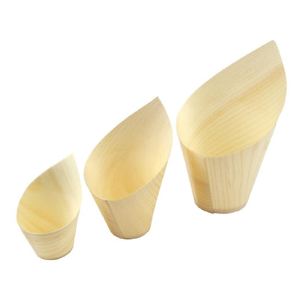 Wooden Slant Cup 220 ml (FSC®) ø70 x h137/70 mm | Sier Disposables 4