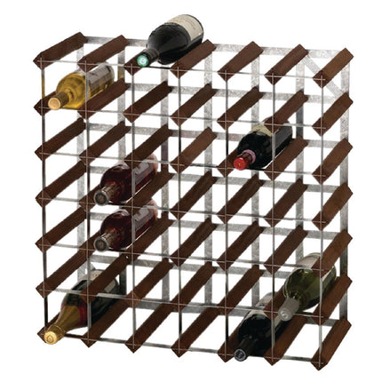 Dark Wood Wine Rack for 42 Bottles