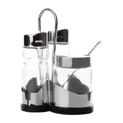 Condiment Set for Salt, Pepper, and Mustard | Comas 3-Piece