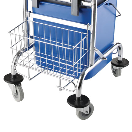 Deluxe Mop Bucket with Wringer and Stainless Steel Trolley | Jantex 24tr 3