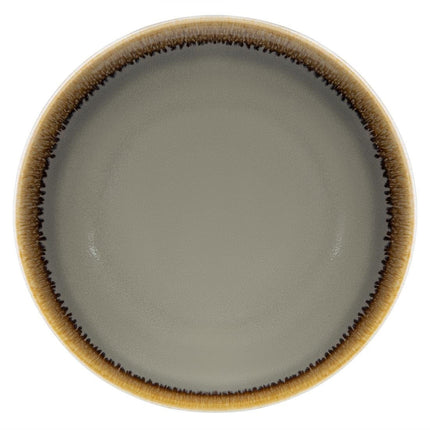 Round Coupe Plates Grey 17.8cm | Olympia Kiln