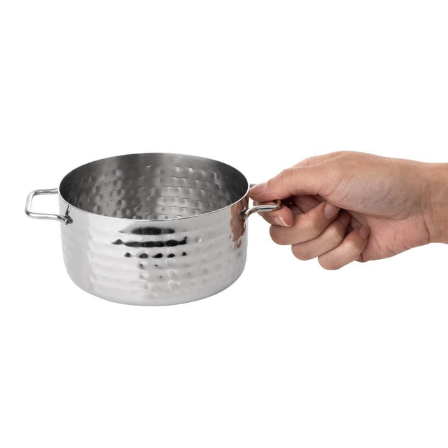 Mini Hammered Steel Table Presentation Casserole 675ml | Olympia 2