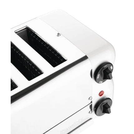 6-Slot White Toaster with Timer | Rowlett Esprit | Includes 2 Spare Elements & 2 Toast Holders 5