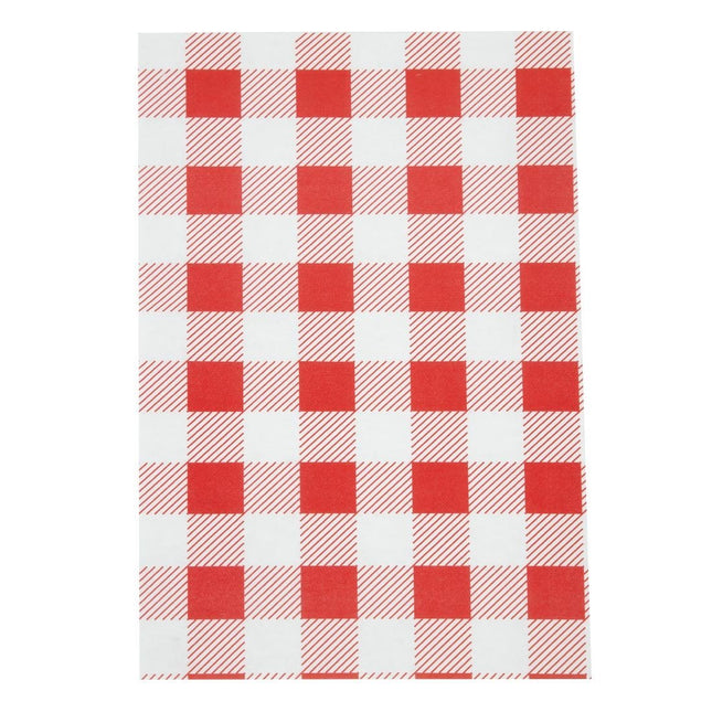 Red Gingham Greaseproof Paper 19x31cm | 200 Sheets