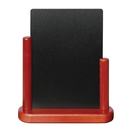 Mahogany Framed Table Chalkboard with Half Frame | Securit | 280x200mm