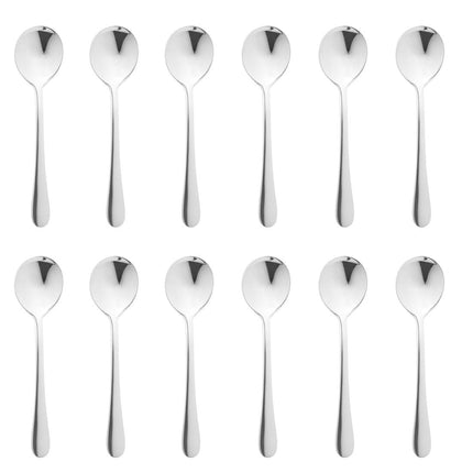 Olympia Buckingham Stainless Steel Soup Spoons | Set of 12 3