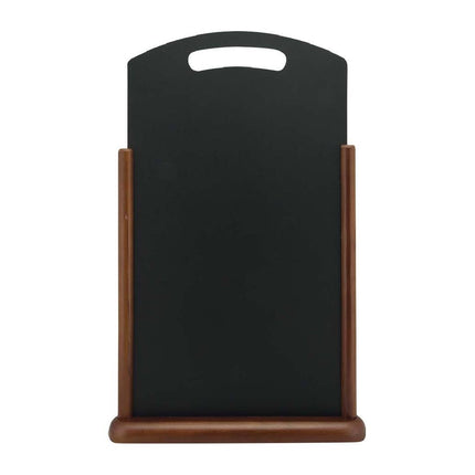Extra Large Wooden Table Chalkboard with Dark Brown Lacquer Finish | Securit