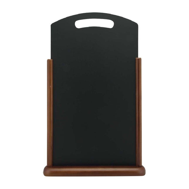Extra Large Wooden Table Chalkboard with Dark Brown Lacquer Finish | Securit