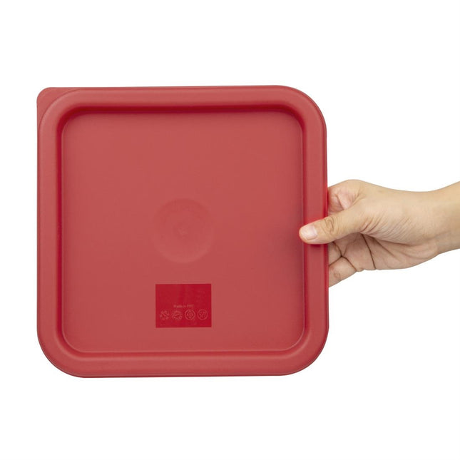 Square Lid Red Medium | Hygiplas 2