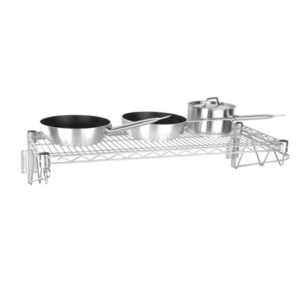Chrome Steel Wire Wall Shelf 1220mm | Vogue 2