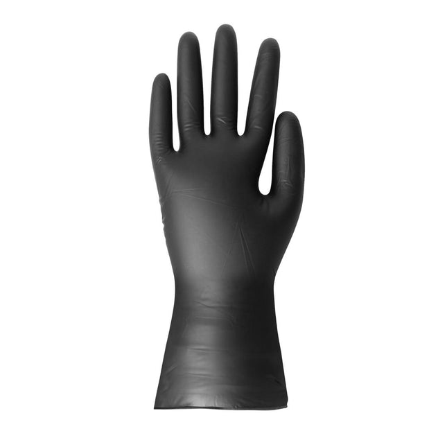 Hygiplas Black Powder-Free Vinyl Gloves S | Pack of 100 2