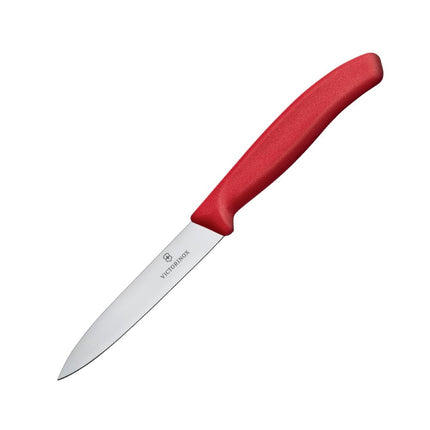 10cm Red Paring Knife with Non-Slip Nylon Handle | Victorinox