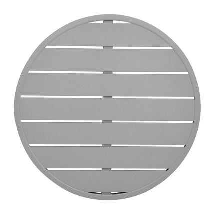 Round Light Grey Aluminium Tabletop 580mm | Bolero