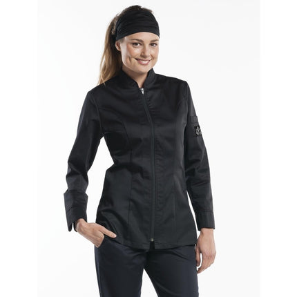Women's Chef Jacket Black | Chaud Devant Monza | Size XL