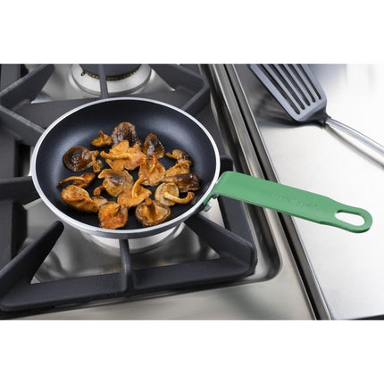 Non-Stick Frying Pan 200mm with Green Handle | Hygiplas Teflon Platinum Plus 7