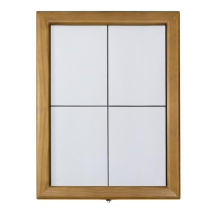 Teak White LED Information Display 4xA4 (Excl. Pole and Base) | Securit