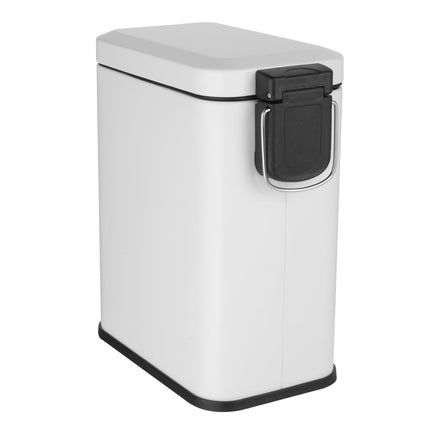 Slim Bathroom Pedal Bin White 5L | Jantex 2