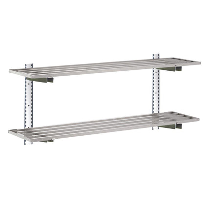 Stainless Steel Wall Shelf Without Brackets 150x40cm | Gastro M | AISI 430 3