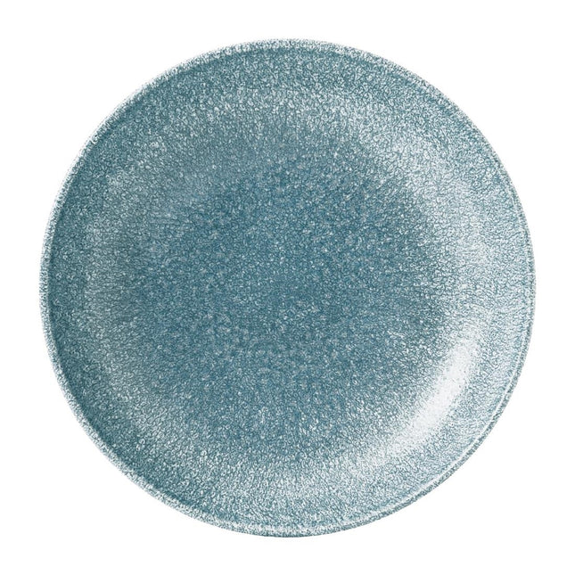 Porcelain Coupe Bowl 18.4cm | Churchill Raku Topaz Blue Evolve | Pack of 12 2