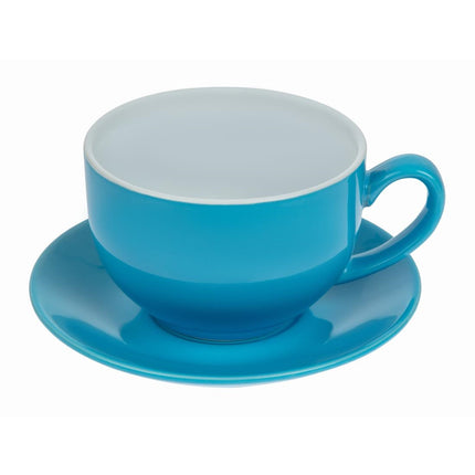Blue Cappuccino Cups 34cl with Rolled Edges | Olympia Porcelain 4
