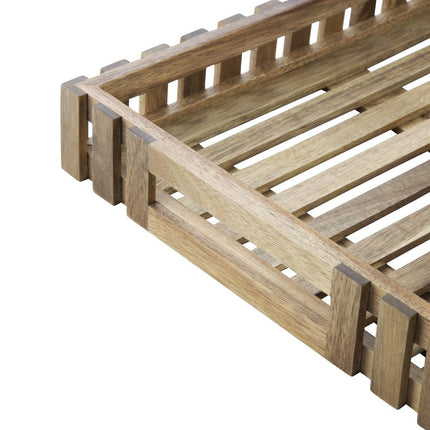 Small Acacia Wood Storage Box 356x255x50mm | Olympia 3