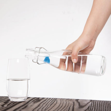 Olympia Glass Water Bottles 0.5L | 6 Pieces | Dishwasher Safe | Screw Cap 7
